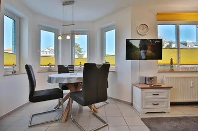 TV/Unterhaltungsangebot in der Unterkunft Domizil Strandburg Domizil Strandburg Appartement 09