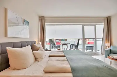 Ein Sitzbereich in der Unterkunft Am Kardohr 3 Am Kardohr 3 Beachway Appartement 12