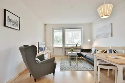Ein Sitzbereich in der Unterkunft Haus Hubertus Haus Hubertus Appartement 05