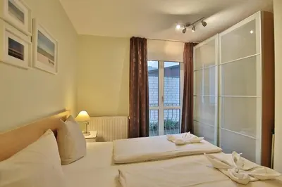 Ein Bett oder Betten in einem Zimmer der Unterkunft Gorch-Fock-Straße 16 Gorch-Fock-Str 16 Appartement 1
