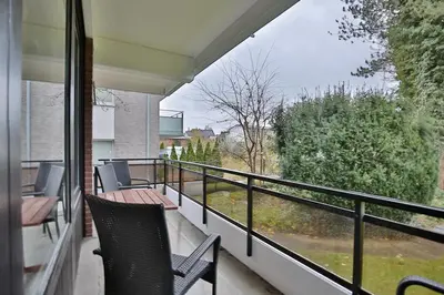 Ein Balkon oder eine Terrasse in der Unterkunft Domizil Strandallee 180 Domizil Strandallee 180 Appartement 5