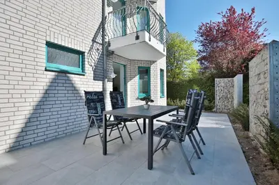 Ein Balkon oder eine Terrasse in der Unterkunft Domizil Strandburg Domizil Strandburg Appartement 5