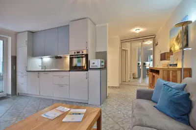 Küche/Küchenzeile in der Unterkunft Domizil Strandburg Domizil Strandburg Appartement 5