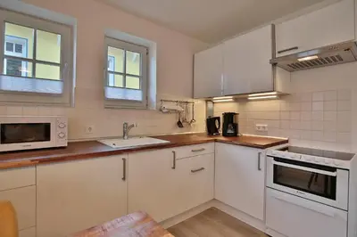 Küche/Küchenzeile in der Unterkunft Haus Parkblick, Timmendorfer Strand Haus Parkblick Appartement 06