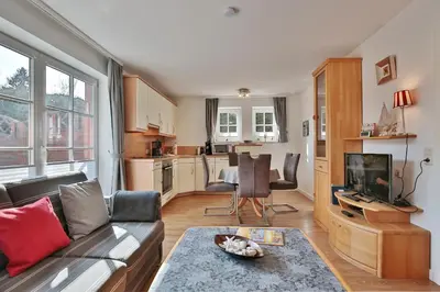 Küche/Küchenzeile in der Unterkunft Haus Parkblick, Timmendorfer Strand Haus Parkblick Appartement 04