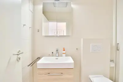 Ein Badezimmer in der Unterkunft Haus Parkblick, Timmendorfer Strand Haus Parkblick Appartement 04