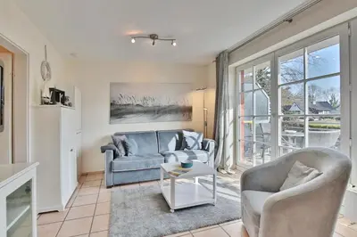 Ein Sitzbereich in der Unterkunft Haus Parkblick, Timmendorfer Strand Haus Parkblick Appartement 08