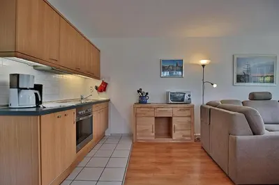 Küche/Küchenzeile in der Unterkunft Domizil Gartenstraße Domizil Gartenstraße 4 Appartement 4