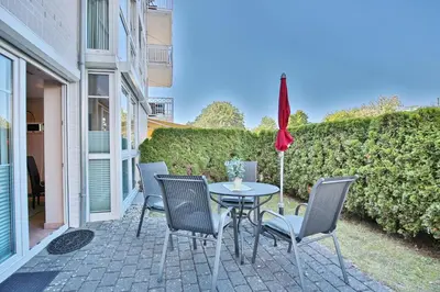 Ein Garten an der Unterkunft Bädervilla am Höppnerweg Bädervilla am Höppnerweg Appartement 03