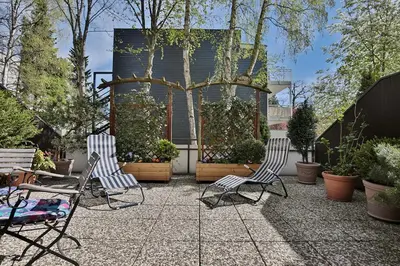 Ein Garten an der Unterkunft Haus Robinson Haus Robinson Appartement 2
