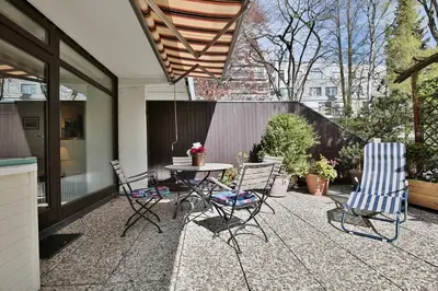 Ein Garten an der Unterkunft Haus Robinson Haus Robinson Appartement 2