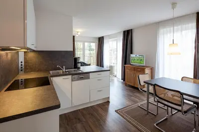 Küche/Küchenzeile in der Unterkunft Am Rosenhain 6 Am Rosenhain 6 Appartement 1