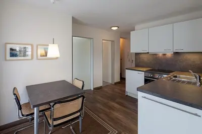 Küche/Küchenzeile in der Unterkunft Am Rosenhain 6 Am Rosenhain 6 Appartement 1