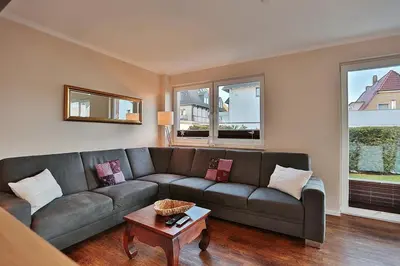 Ein Sitzbereich in der Unterkunft Residenz Herrenbruchstr Residenz Herrenbruchstraße 5 Appartement 1