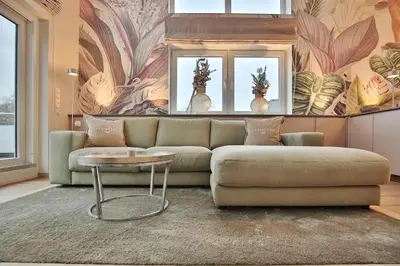 Ein Sitzbereich in der Unterkunft Residenz Herrenbruchstr Residenz Herrenbruchstraße 5 Appartement 8
