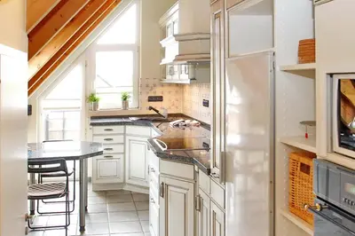 Küche/Küchenzeile in der Unterkunft Feriendomizil Birkenallee Feriendomizil Birkenallee Appartement 13