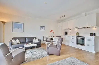 Küche/Küchenzeile in der Unterkunft Domizil am Meer Domizil am Meer Appartement 12