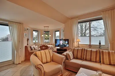 TV/Unterhaltungsangebot in der Unterkunft Domizil Strandburg Domizil Strandburg Appartement 26 Sonneneck