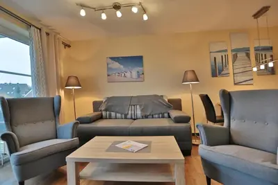 Ein Sitzbereich in der Unterkunft Am Elchgrund, im Brook 9 Am Elchgrund Im Brook 9 Appartement 07
