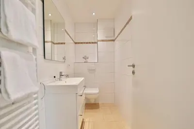 Ein Badezimmer in der Unterkunft Die Wolburg Die Wolburg Appartement 8