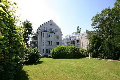 Ein Garten an der Unterkunft Haus Meeresrauschen Haus Meeresrauschen Appartement 9