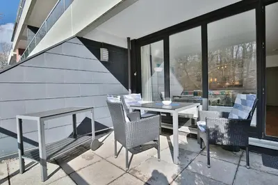 Ein Balkon oder eine Terrasse in der Unterkunft Strandresidenz Timmendorfer Strand Strandresidenz Appartement 101