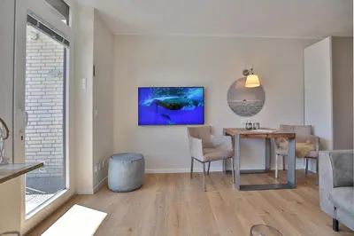 TV/Unterhaltungsangebot in der Unterkunft Villa Idyll Strandstudio Appartement 12 in der Villa Idyll