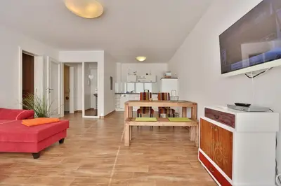 TV/Unterhaltungsangebot in der Unterkunft Die Wolburg Die Wolburg Appartement 6