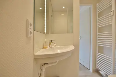 Ein Badezimmer in der Unterkunft Haus Wolburgstraße Haus Wolburgstrasse Appartement 12