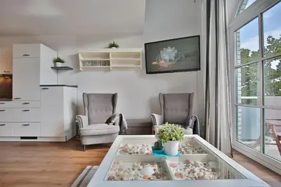 TV/Unterhaltungsangebot in der Unterkunft Maison Baltique Niendorf Ferienwohnung 