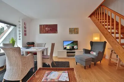TV/Unterhaltungsangebot in der Unterkunft Haus Kastanienallee 3 Haus Kastanienallee 3 Appartement 8