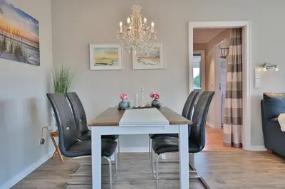 Ein Sitzbereich in der Unterkunft Wohnpark am Mühlenteich Wohnpark am Mühlenteich Appartement 46