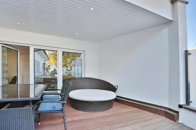 Ein Sitzbereich in der Unterkunft Residenz am Timmendorfer Platz Residenz am Timmendorfer Platz Appartement 2