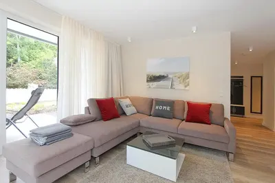 Ein Sitzbereich in der Unterkunft Villa Stern Villa Stern Appartement 04