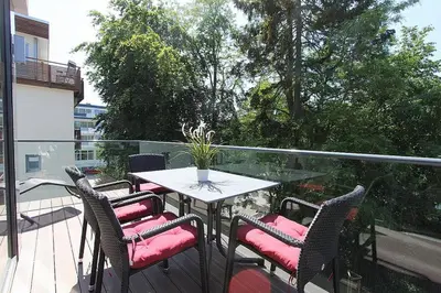 Ein Balkon oder eine Terrasse in der Unterkunft Villa Stern Villa Stern Appartement 11