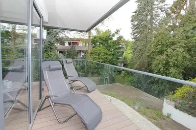 Ein Balkon oder eine Terrasse in der Unterkunft Villa Stern Villa Stern Appartement 12