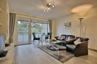 Ein Sitzbereich in der Unterkunft Kurparkresidenz-Timmendorfer Strand Kurparkresidenz-Timmendorfer Strand Appartement 27