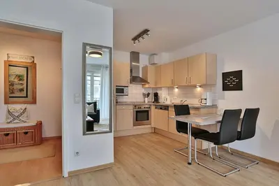 Küche/Küchenzeile in der Unterkunft Haus Strandstrasse Strandstrasse 150 Appartement 3