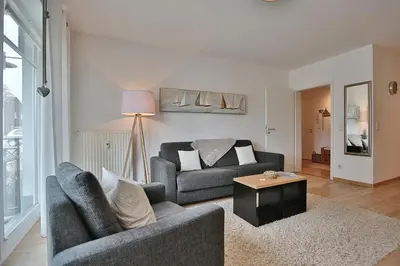 Ein Sitzbereich in der Unterkunft Haus Strandstrasse Strandstrasse 150 Appartement 3