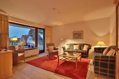 Ein Sitzbereich in der Unterkunft Haus Kastanienallee 3 Haus Kastanienallee 3 Appartement 6