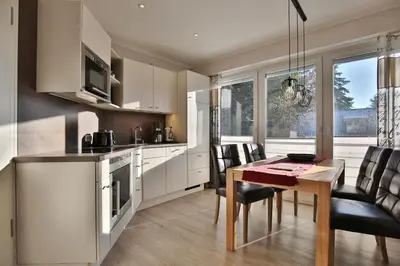 Küche/Küchenzeile in der Unterkunft Parkresidenz Bergstraße 52 Parkresidenz Bergstraße 52 Appartement 3