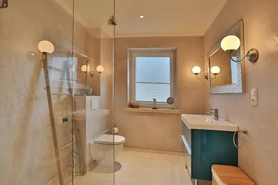 Ein Badezimmer in der Unterkunft Parkresidenz Bergstraße 52 Parkresidenz Bergstraße 52 Appartement 3