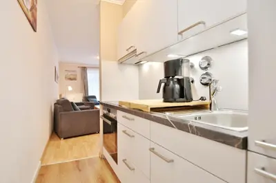 Küche/Küchenzeile in der Unterkunft Gorch-Fock-Park Haus 57 Gorch-Fock-Park 57 Appartement 14