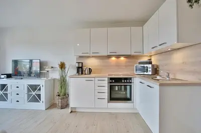 Küche/Küchenzeile in der Unterkunft Am Elchgrund, im Brook 9 Am Elchgrund Im Brook 9 Appartement 08