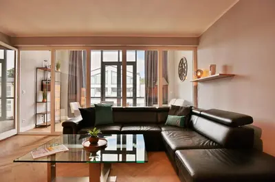 Ein Sitzbereich in der Unterkunft Seaside Seaside Appartement 18