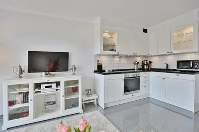Küche/Küchenzeile in der Unterkunft Am Elchgrund, im Brook 9 Am Elchgrund Im Brook 9 Appartement 02
