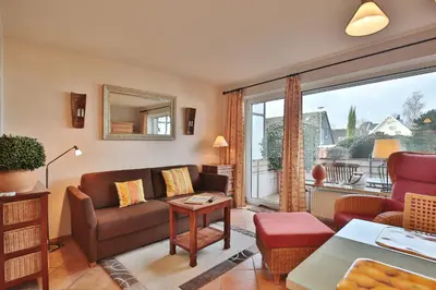 Ein Sitzbereich in der Unterkunft Wohnpark Niendorf Wohnpark Niendorf Appartement 05