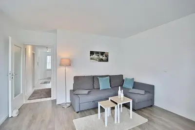 Ein Sitzbereich in der Unterkunft Haus Ostseeallee Ostseeallee Appartement 56