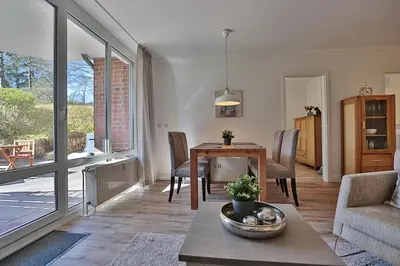 Ein Sitzbereich in der Unterkunft Wohnpark am Mühlenteich Wohnpark am Mühlenteich Appartement 05
