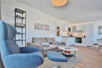 Küche/Küchenzeile in der Unterkunft Bädervilla am Höppnerweg Bädervilla am Höppnerweg Appartement 10